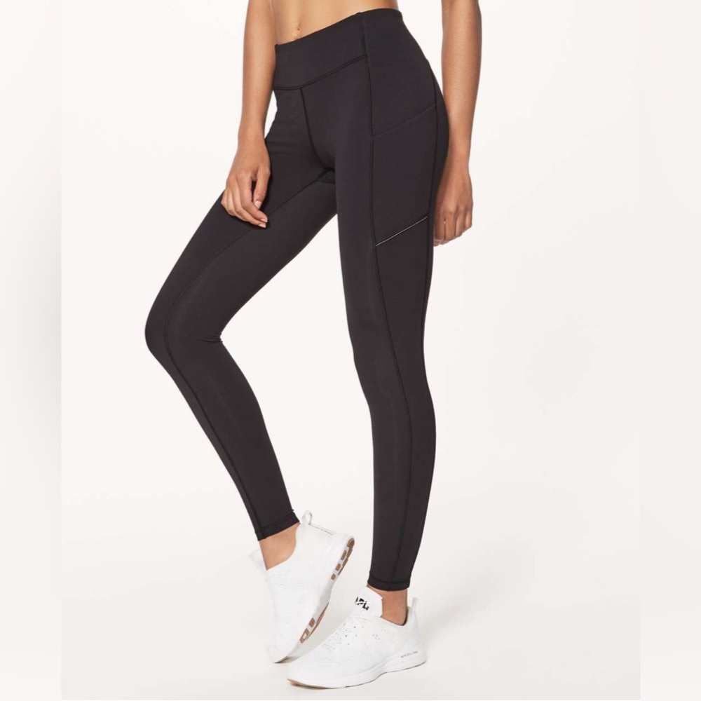 LULULEMON Athletica Black Speed Up Tight Leggings 27/28in  - size 4 luxtreme